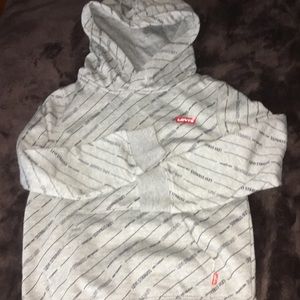 Levi’s Boys size Small 7/8 hoodie excellent condition gray with Levi detail